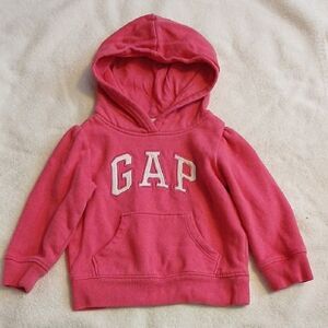 GAP Kids Vibrant Pink Light Fleeced Hoodie 18-24 mos